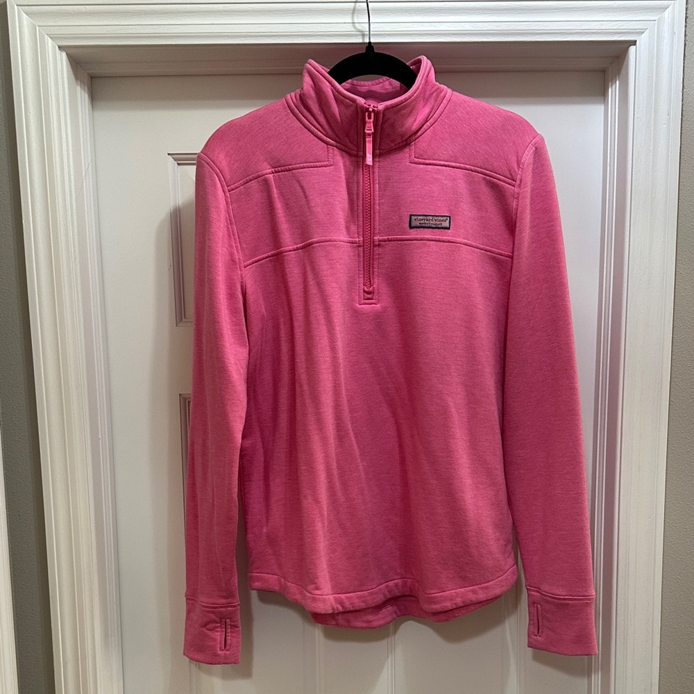 Vineyard Vines Women's Pink Half-Zip Sweatshirt